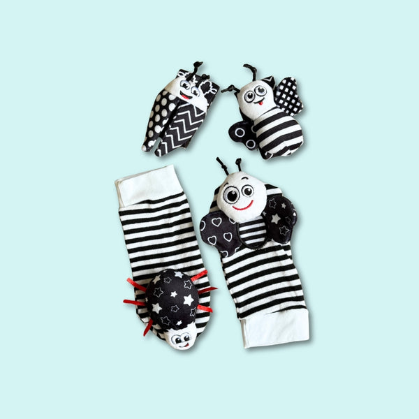 Black & White Rattle Socks Set